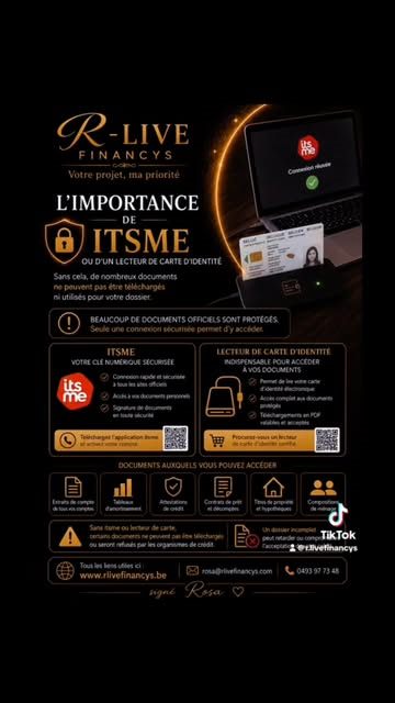 itsme et lecteur de carte d’identité : indispensables pour votre dossier.